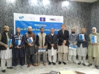 Group Photo of Media briefing on state of budget transparency in Pakistan-district Bannu