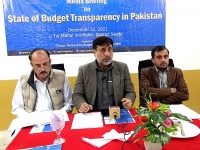 Mr.Arif Shah focal person  Samaji Behbbod Rabita Council  is responding to the question regarding the budget report