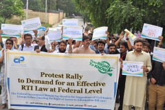 Protest Rally to demand for effective RTI law at federal level
