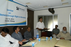 Seminar on Entitlments through Right to Information<br>Dated:13 June<br>District Jhang