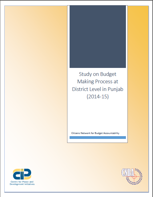 Study of Budget Making Process at District Level in Punjab(2014)